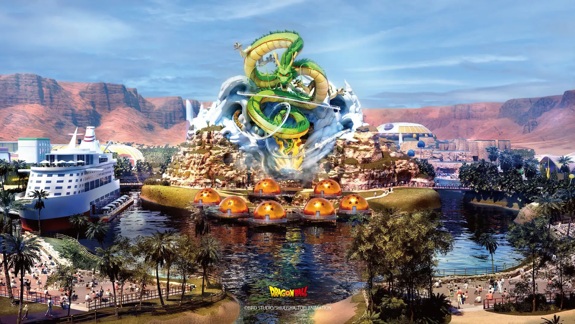 The 70-metre Shenron, centrepiece of Qiddiya's Dragon Ball park 