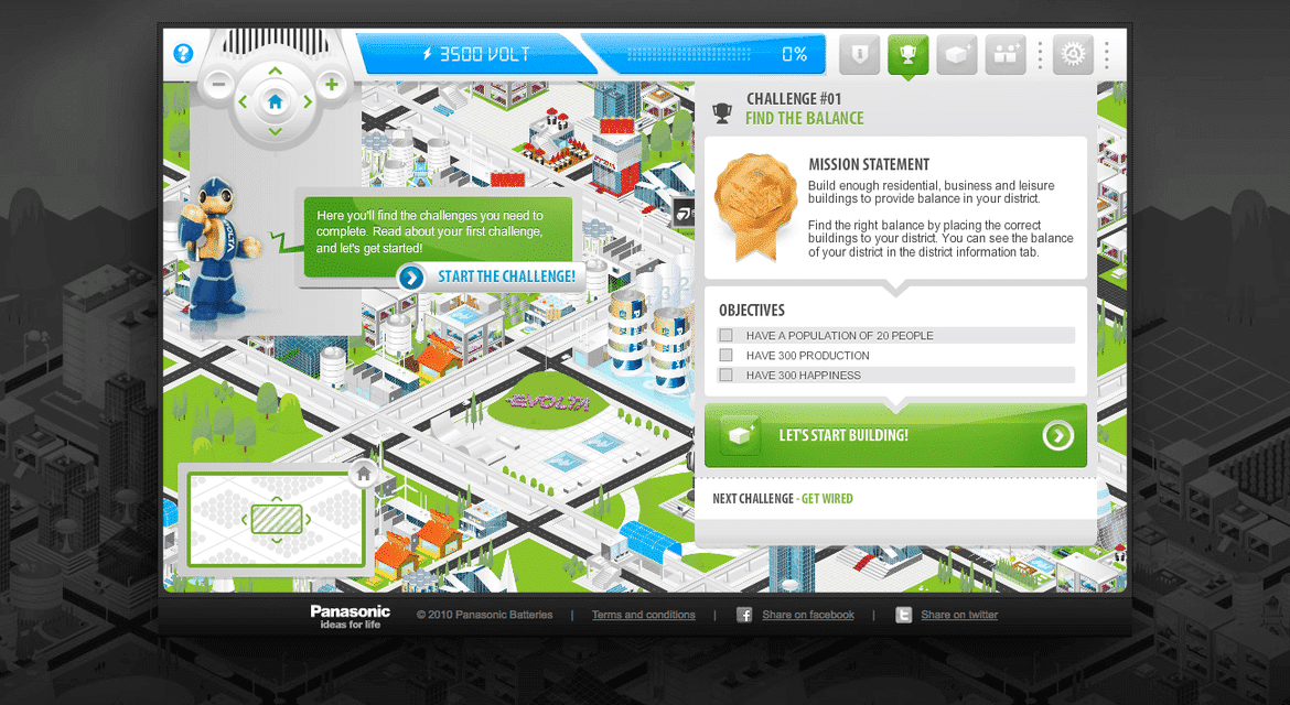Après Sim City et CityVille, créez votre ville écologique avec Evolta Robot.