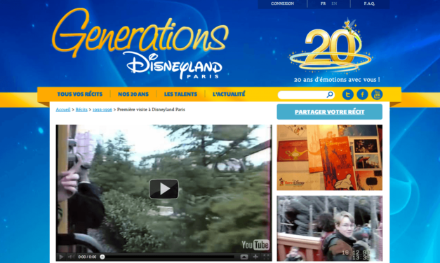 La plateforme participative Générations Disneyland Paris est en ligne.