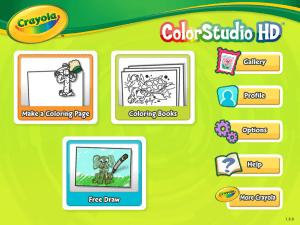 Crayola ColorStudio HD - Activités principales
