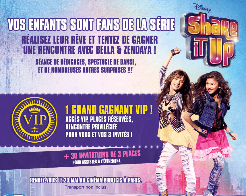 Shake It Up - Concours site web Disney Privileges