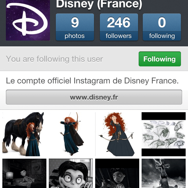 Disney France aussi est sur Instagram !