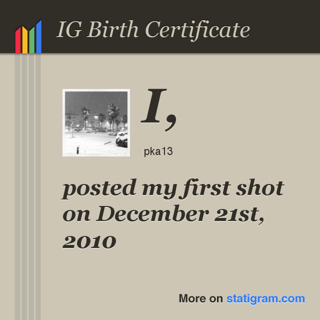 IG Birth Certificate - Ma naissance sur Instagram