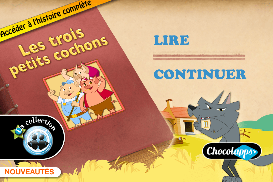 Concours Chocolapps « Les 3 Petits Cochons » sur iPhone et iPad. 10 licences à gagner.