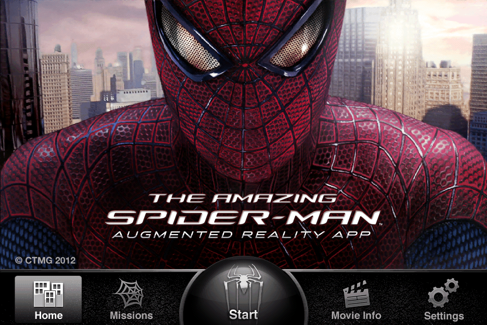 The Amazing Spiderman - AR - App 1 - Accueil