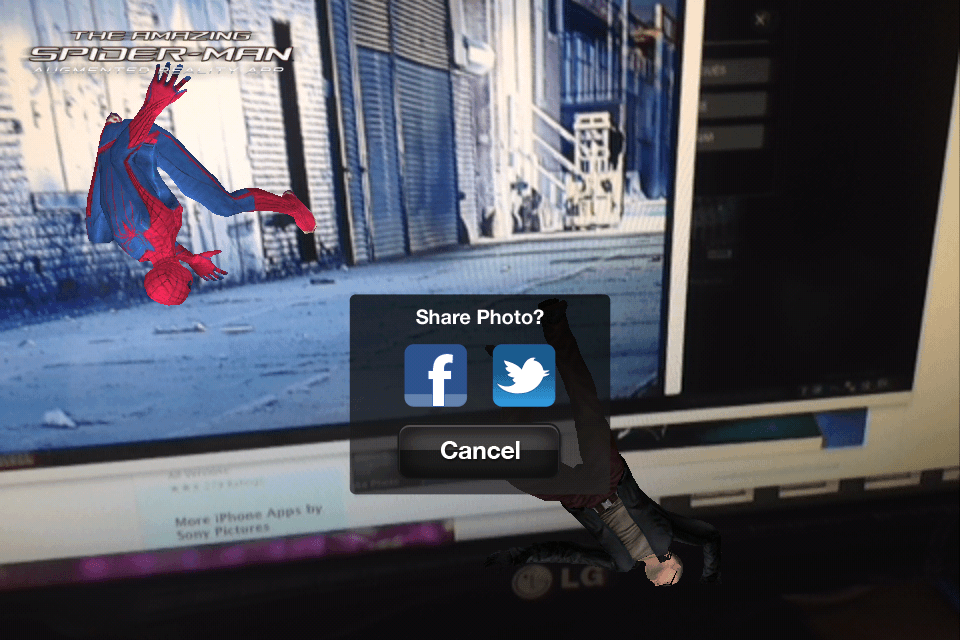 The Amazing Spiderman - AR - App 9 - Vous pouvez partager votre photo