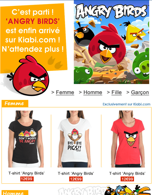 Angry Birds Kiabi