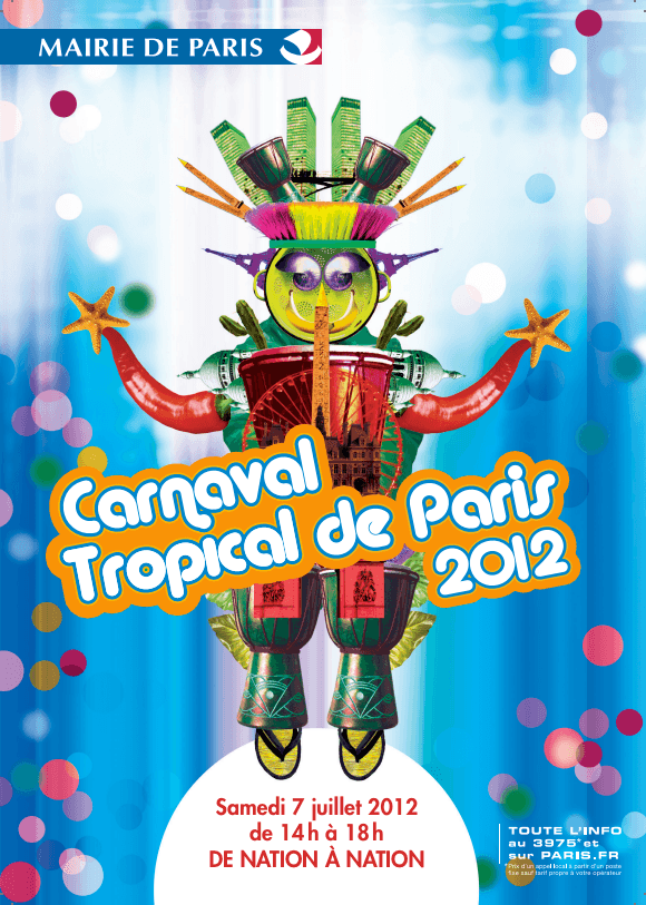 Affiche Carnaval Tropical de Paris 2012
