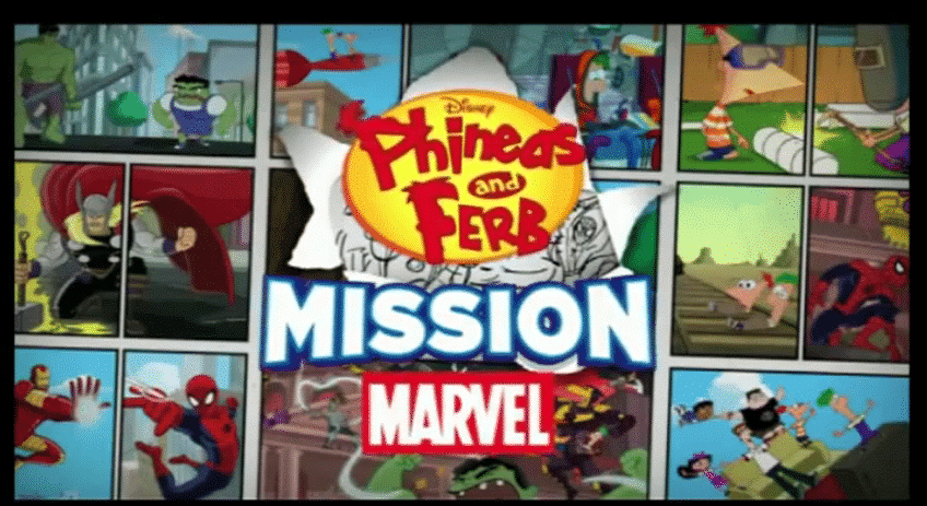 Cross-over Marvel Avengers / Phinéas et Ferb. Mission Marvel prévu pour l’été 2013 sur Disney Channel et Disney XD.