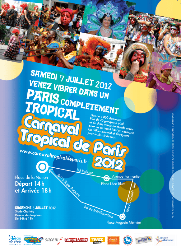 Affiche Carnaval Tropical de Paris 2012 - 2