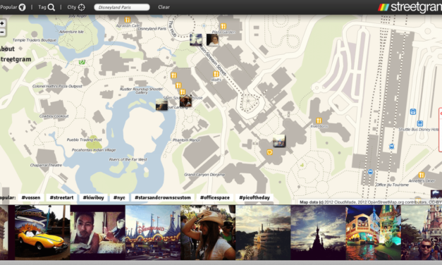 Retrouver les photos postées sur Instagram dans une zone géographique donnée avec Streetgram. Test avec Disneyland Paris, Parc Astérix et Futuroscope.