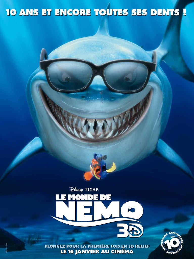 Affiche Le Monde de Nemo 3D version FR