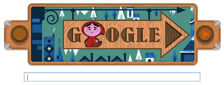 Google Doodle 20 12 2012 - Frères Grimm - Petit Chaperon Rouge