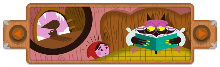 Google Doodle 20 12 2012 - Frères Grimm - Petit Chaperon Rouge