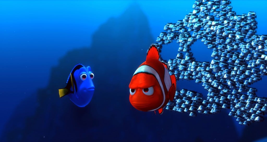 Marin et Dory dans Le Monde de Nemo
