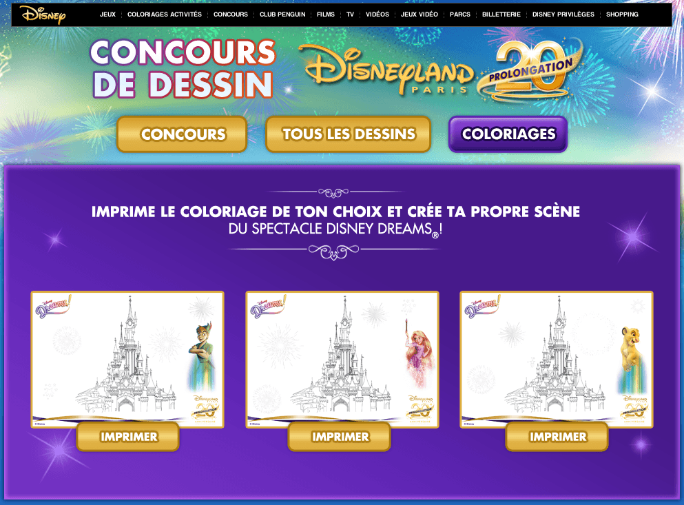 Concours Disney Dreams 2