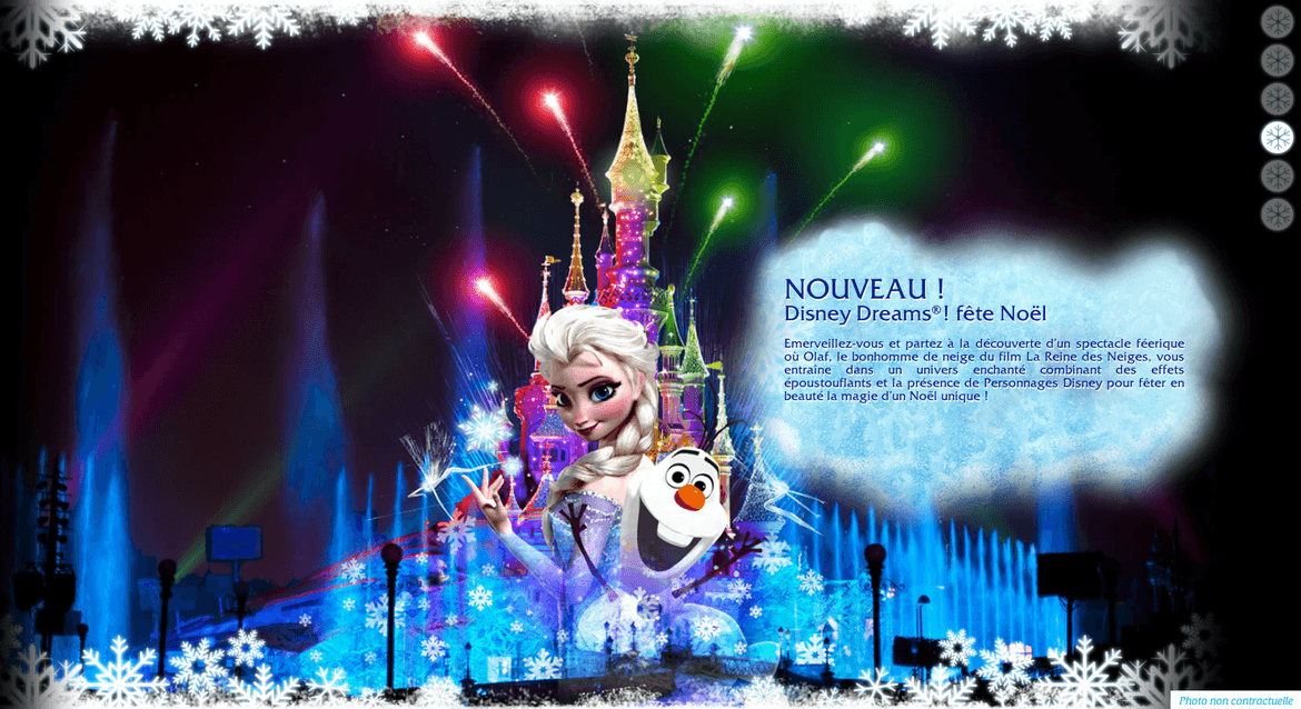 Premières infos sur ce que nous réserve Disneyland Paris pour Noël 2013. La Reine des Neiges s’invite pour Disney Dreams fête Noël.