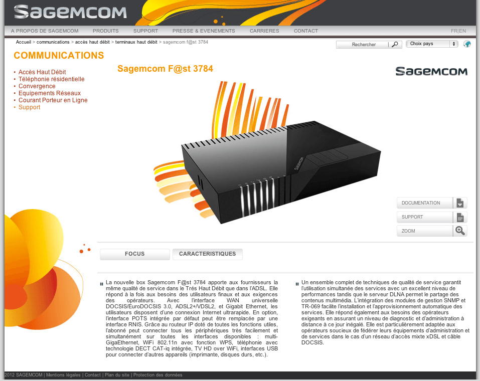 Bbox - Sagemcom Fast 3784