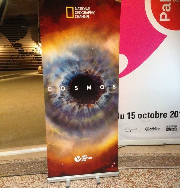 Chronique d’une soirée au planétarium du Palais de la découverte pour l’avant première de la série « COSMOS » qui sera diffusée sur National Geographic Channel.