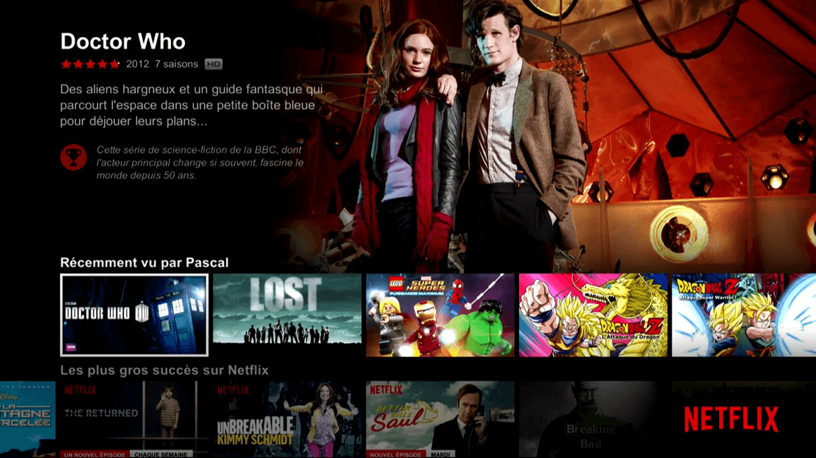 Netflix recommande des séries liées ou nous rappelle ce que l'on a aimé. 