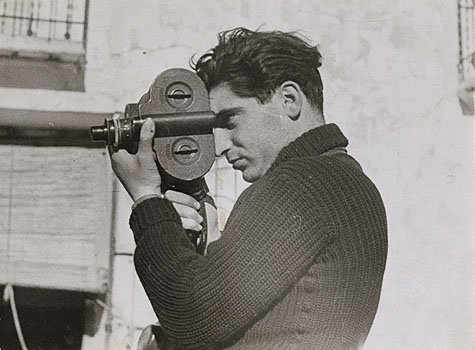 Photographer Robert Capa during the Spanish civil war, May 1937. Photo by Gerda Taro.