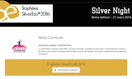 Votez pour soutenir Souvenirs Connectés aux Trophées SilverEco 2016 !