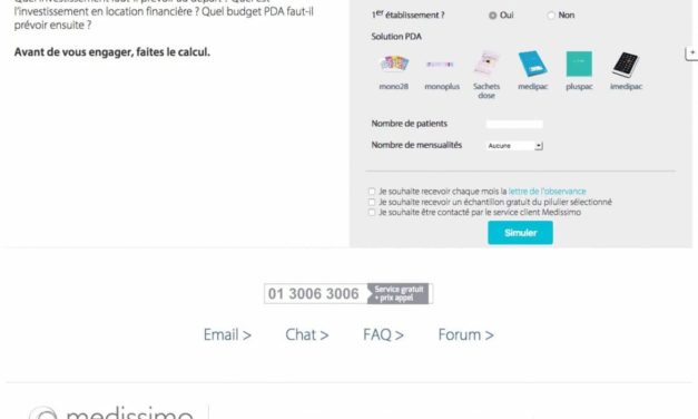 Nouveau site, simulateurs, e-commerce, affiliation, Amazon, et newsletter. Nos dernières réalisations pour Medissimo.