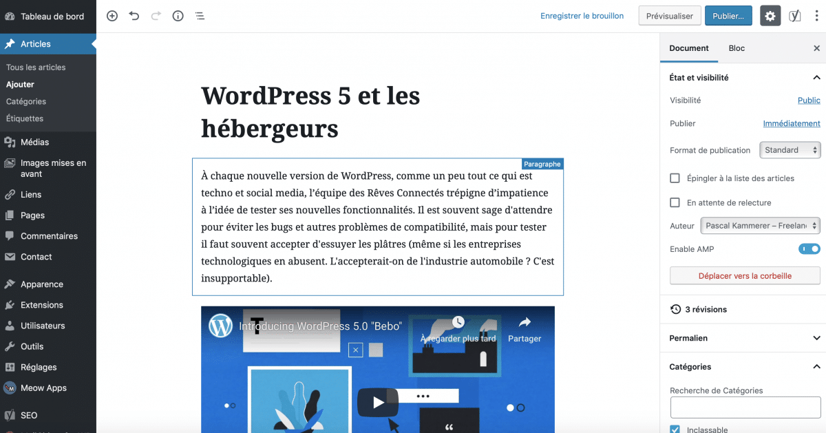WordPress 5, Gutenberg et les hébergeurs. WP Serveur : Faut-il opter pour un spécialiste WordPress ?